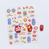 1 Blatt 5D Präge Chinese New Year Löwentanz Nagelsticker Niedliche Glückslöwen Aufkleber Festival Löwe Selbstklebende Maniküre Slider