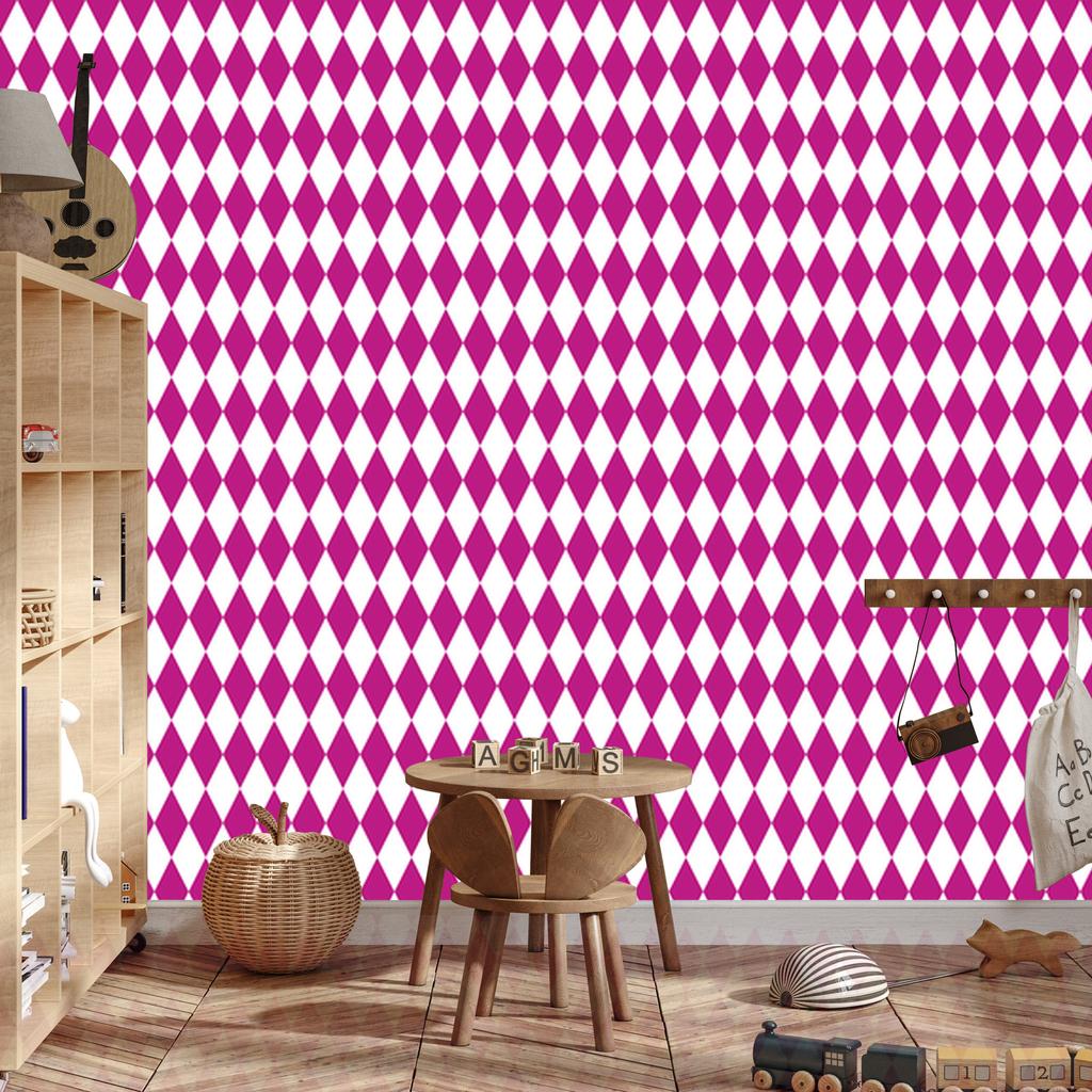 Harlequin Rhombus Purple Wallpaper for Living Room and Bedroom 50x1000