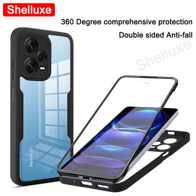 Custodia Trasparente Shelluxe 360 Corpo Intero Anteriore+Posteriore Per Xiaomi Redmi Note 12 13 Pro Plus + Note12 Note13 5G Copertura in Silicone a Doppia Faccia