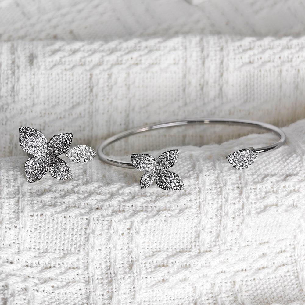 Adjustable Butterfly Bracelet-Ring for Women