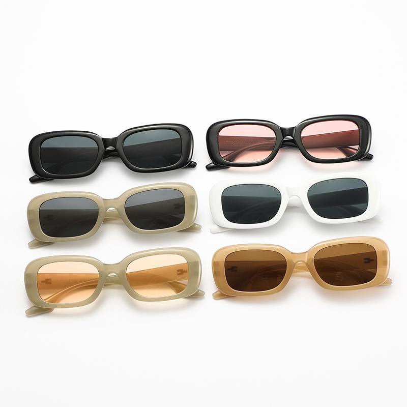 Classic Square Gradient Sunglasses Rivet Design Retro Fashion Street Driving Sun Glasses UV Protection