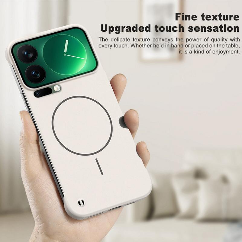 Slim Bezel-less Skin Feel Thin Magnetic Ring Case For Xiaomi 17 Pro Max 17 15s Pro 15 Ultra 14 13T 13 12s 12 Lens Protect Cover