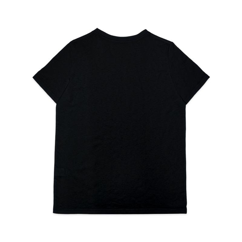 Womens Black Crew Neck Tee Retro Black White Rose Print Short Sleeve Loose Slim Fit Stylish Versatile Commute Daily Casual Top