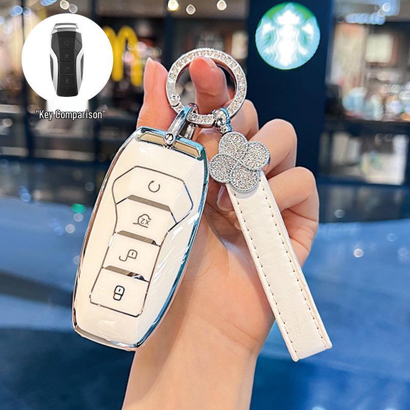 BYD Key Cover for Dolphin Song, Qin DMI, Han EV, Yuan Pro, Tang, Seal, GT, and Seagull - Summer Edition