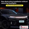 FOR Toyota Prius 2009-2024 New upgrade LED Daytime Running Light Scan Starting Car Hood DRL Guide Decorative Ambient Lamp 12V