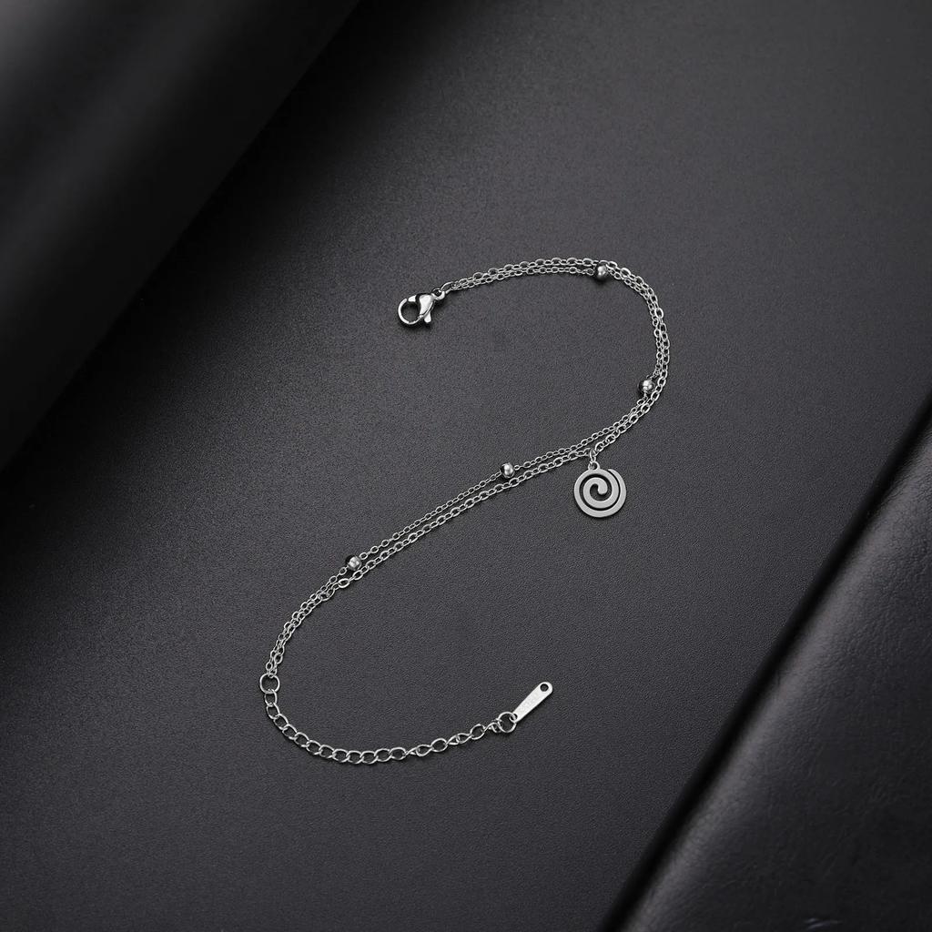 Cazador Stainless Steel Spiral Swirl Maze Charm Bracelet Double Layer Beads Chain Bracelets for Women Jewelry Gift 2026 New