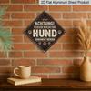 2D Flat - 1pc Vintage Dog Warning Themed Aluminum Sign, German Slogan Wall Art, Rustic Aluminum Plaque, Suitable for Dog House, Pet Shop, Yard
