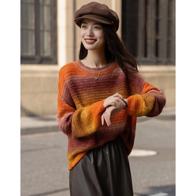 Demana Women's Wool Blend Gradient Knit Sweater
