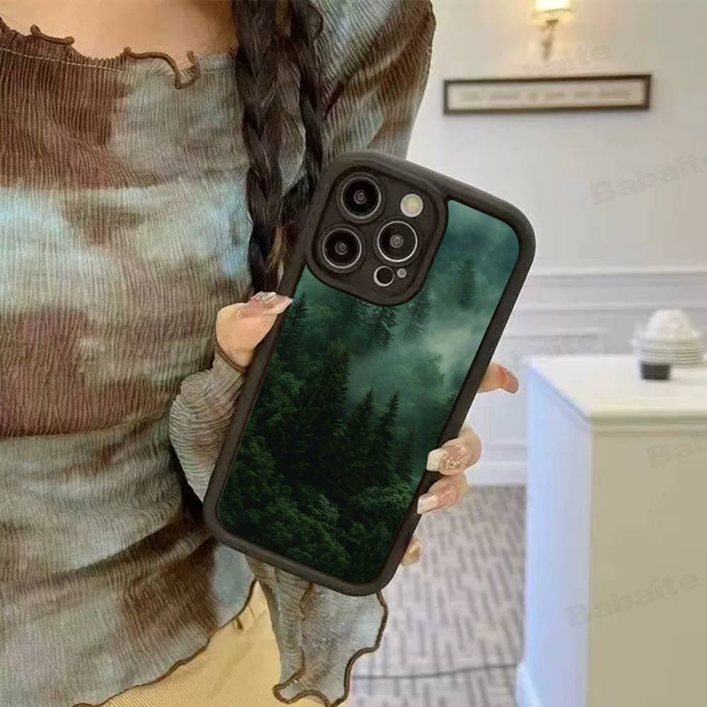 Mountain Forest Phone Case For IPhone 17 16 15 13 11 12 14 Pro Max Plus Silicone Cover Shell
