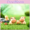 Adorable Resin Diy Miniature Zodiac Ox Figurine Cartoon Style Home Decor