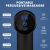 Portable Fascia Massage Gun Electric Percussion Pistol Massager Body Massage with LED Touch Screen 4 Replaceable Massage Heads