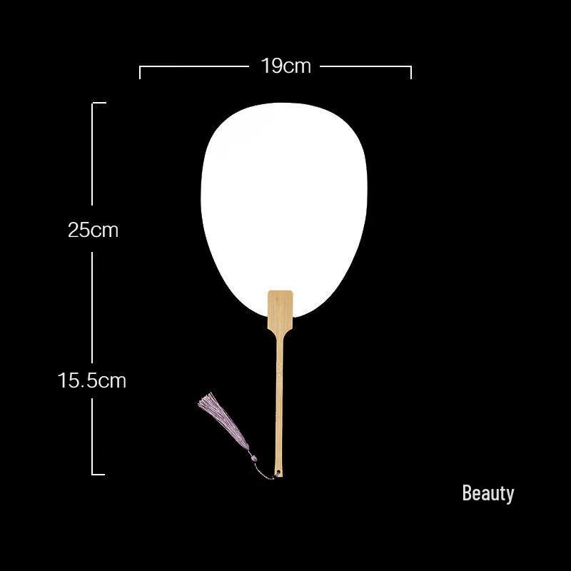 LIEI Белый круглый веер в древнем стиле из бумаги сюань