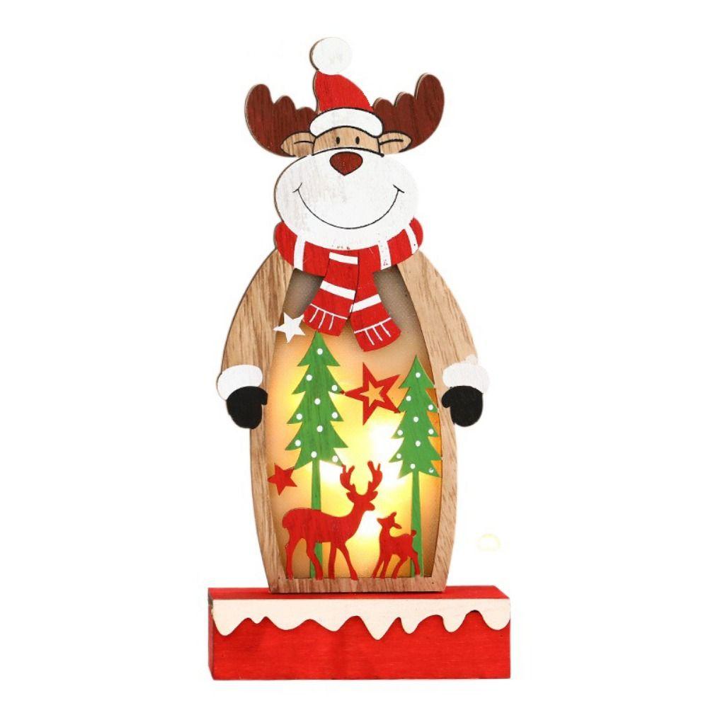 Creative Wooden Christmas Ornaments Durable Christmas Decoration Party Supplies