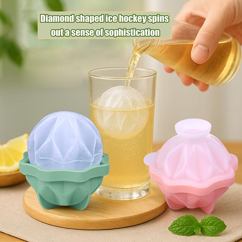 1Pcs Ripple Single Ice Mold, Perfect Etched Sphere, Slow Melting For Whiskey And Cocktails, Food Grade Premium Outdoor tableware
