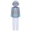 Unisex Kinder Roboter Kostüm Langarm Bunt Bedrucktes Oberteil Elastischer Bund Hose Niedliche Roboter Kopfbedeckung Cosplay Halloween Set