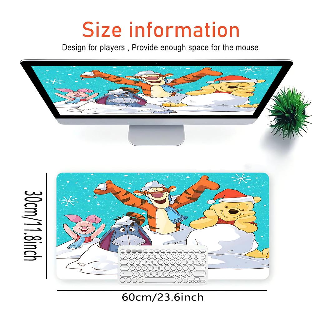 Winter Wonderland Friends Large Gaming Mouse Pad Nonslip Rubber Base Waterproof Desk Mat For Office Pc Laptop