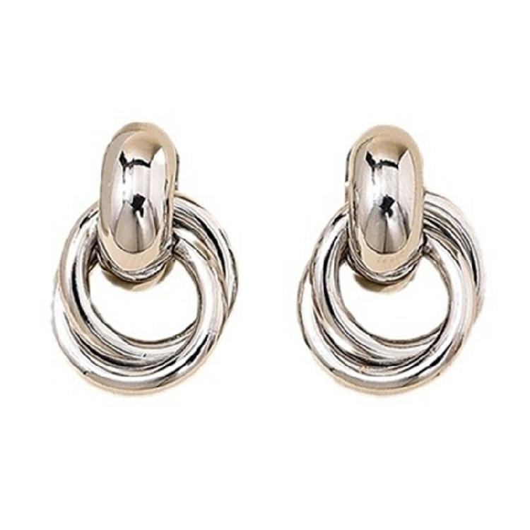 Geometric Ear Jewelry Chic Circle Earrings Ear Pin Fashion Ear Pendant for Girls