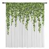 Cortinas transparentes de tule com estampa de folhas de plantas de primavera, rattan, textura de madeira, para sala de estar, quarto, cozinha, para janelas, cortinas de voile, decoração para casa
