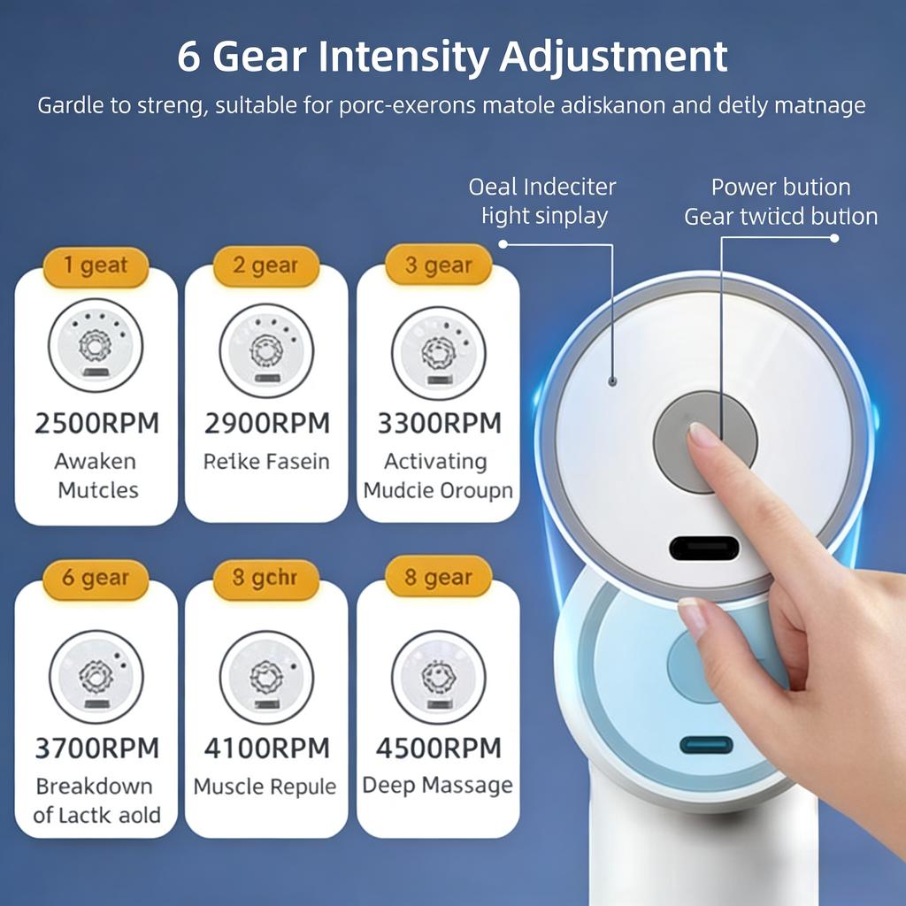 Portable Massage with 4 Interchangeable Heads LED Display - Full Body Percussion Massager for Deep Muscle Relaxation Fuel Injectors 6