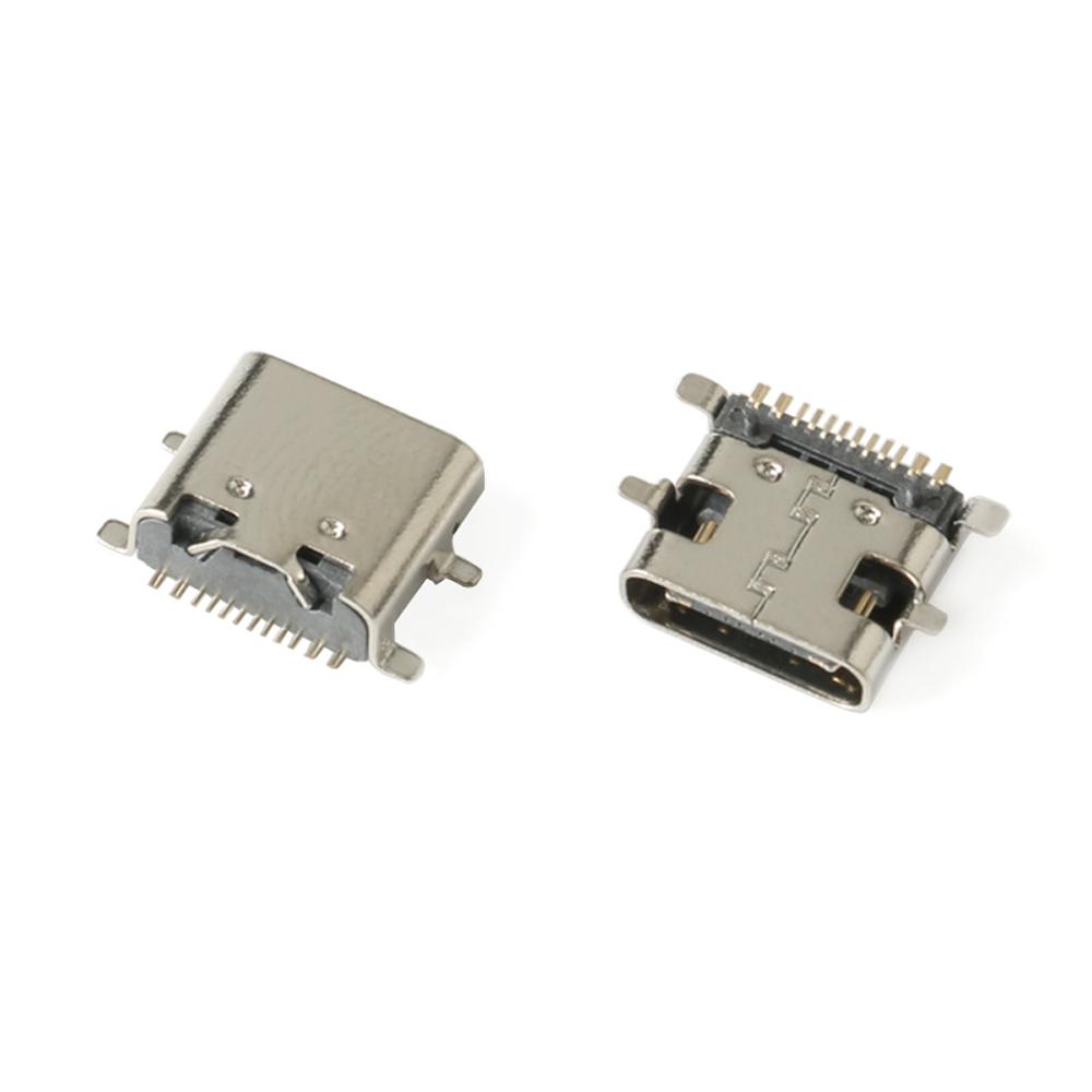 SMD Connector Micro Usb Jack Female Connector Charging Socket SMT Connector Type-C 16pin Connector