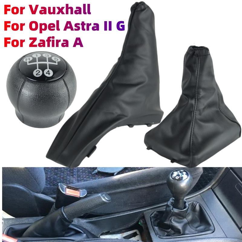 5 Speed For Opel Vauxhall Astra II G Zafira A 1998-2010 Gear Shift Knob With Gaiter Boot Cover Handbrake Case Cars Accessories