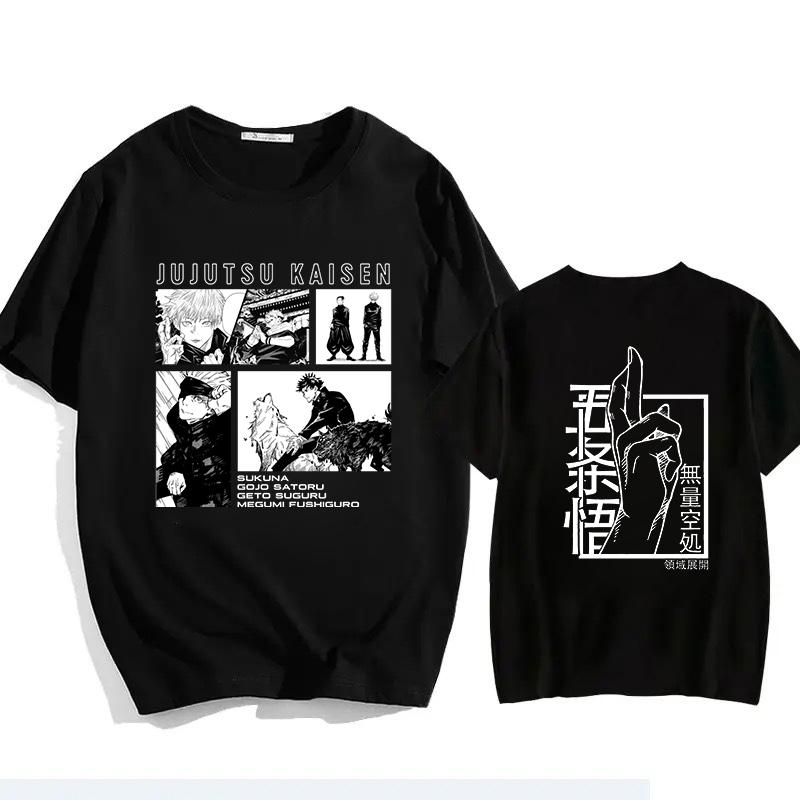 Japanese Jujutsu Kaisen Gojo Anime T-shirt Unisex Manga Gojo Satoru Graphic T Shirts Short Sleeve Tee Y2k T-shirts Summer Tops