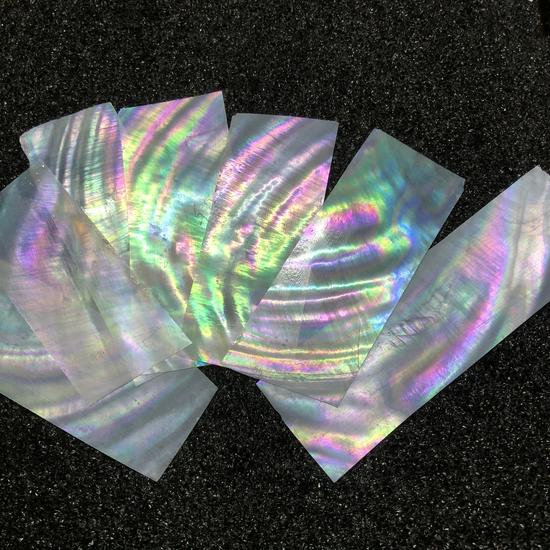 Natural Freshwater White Mother-of-Pearl Inlay Stickers - Shell Alternative Cue Light Pieces