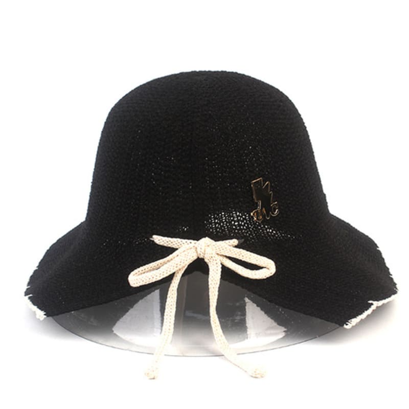 Universal Chemie Sommer Schwarz Rückenfrei Langer Bucket Hat