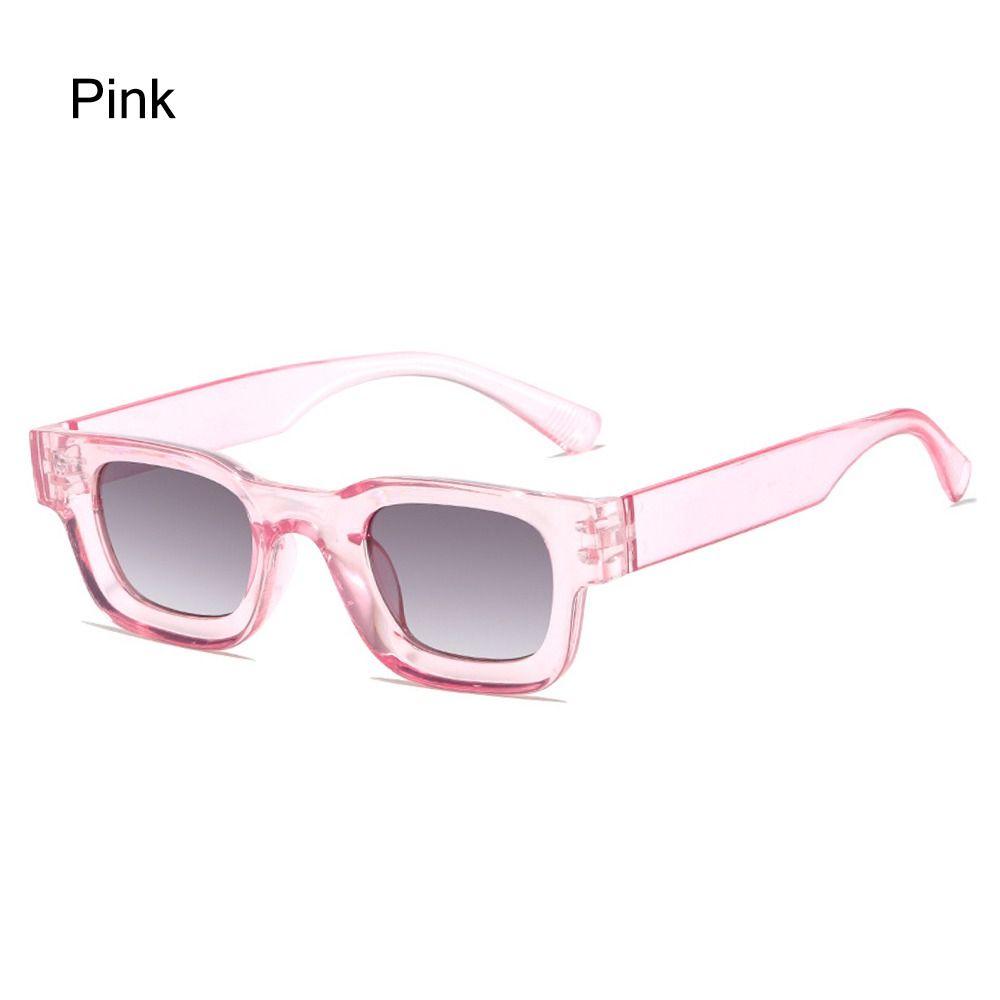 Trendy Thick Square Sunglasses Chunky Beach/Travel/Streetwear Rectangle Shades UV400 Protection Eyewear for Women & Men