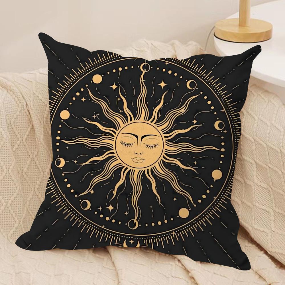 Tarot Sun and Moon Cushion Cover Soft Plush DoubleSided Printed Sofa Pillow Cushion Cover Cozy AllSeason Durable Decor Gift
