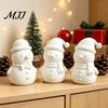 Christmas Snowman Ornaments 3D Printed Figurine, Small Tabletop Statue with Tree Hanging Pendants Scarf/Necktie, Decorative Holiday Ornament for Desk,