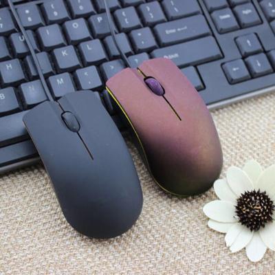 Matte Ergonomic 1200DPI 3 Keys USB 2.0 Wired Optical Gaming Mouse for PC Laptop
