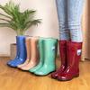 Rain Shoes Women's High Rain Boots Long Tube Waterproof Lightweight Overshoes Water Shoes Adult Work Water Boots