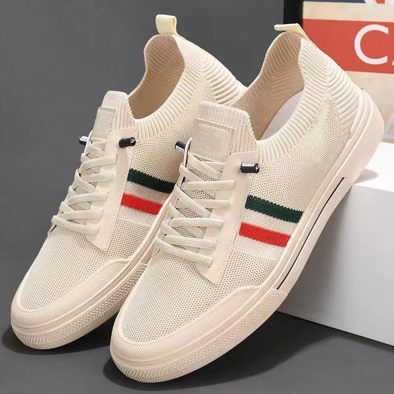 Men s Breathable Mesh Slip-On Canvas Work & Casual Shoes for Spring and Autumn 42 коричневый