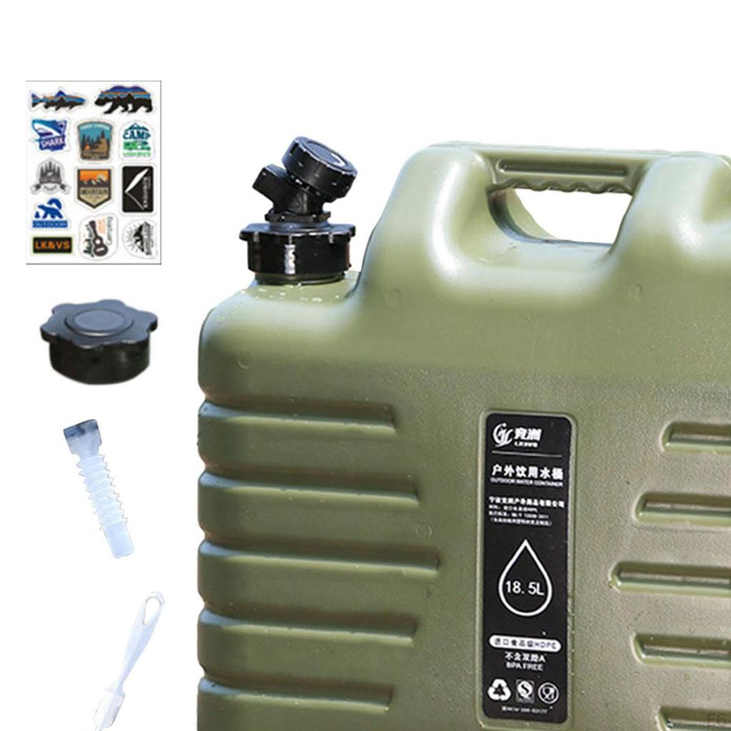 Water Carrier with Faucet for Outdoor Activities, Storage Jug Fishing and Handwashing