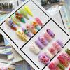 Glossy Hand Paint Thickness Acrylic Handmade Nail Sets 10PCS Multicolor Luxurious Gorgeous UV Gel Carved Artificial Manicure Art