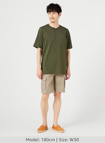 Amazon Essentials Men's Lightweight Stretch Ripstop Cargo Shorts, Khaki Brown, Size W36