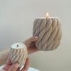 Bougie Forme Boule à Vis Moule en Silicone Bande Tournante Savon Parfumé Moule Bricolage Torsions Ondulées Géométrie Résine Ciment Moules Décoration Maison