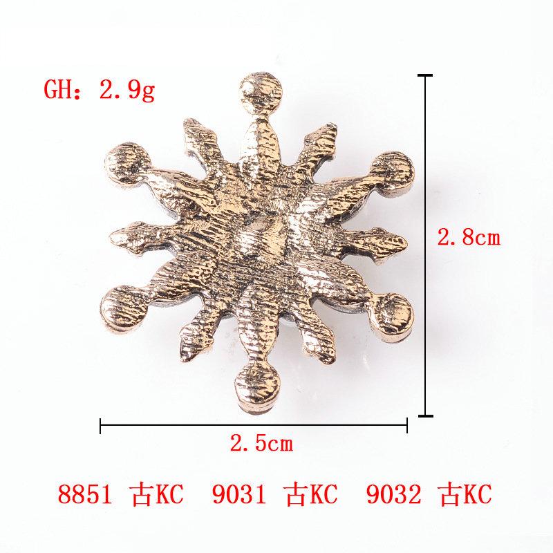 5Pcs/Lot Alloy Creative Rhinestone Gold Pearls Pendant Button Ornaments Jewelry Earrings Choker Hair Bag DIY Jewelry Accessories
