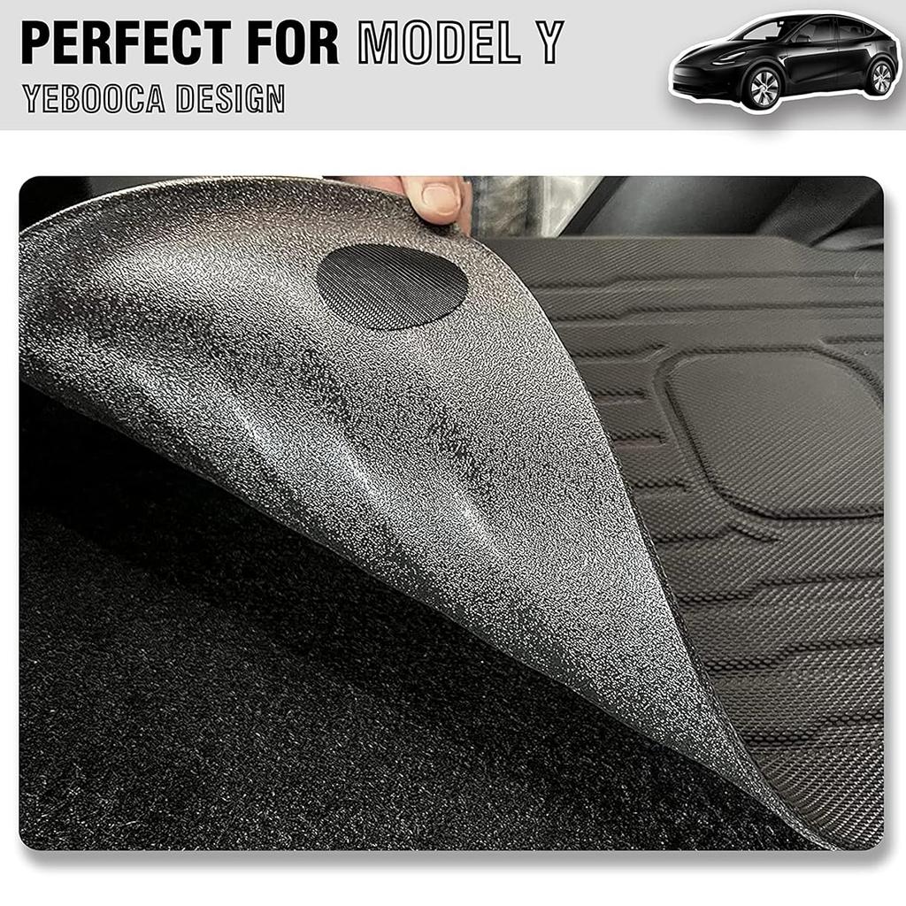 For Tesla 2019-2023 Model Y Rear Seat Back Cover TPE Rear Backrest Protector Pad All Weather Split Liner Pet Mat Anti-dirty Pad