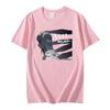 Gawr Gura & Casey Edwards Ash Again 2025 Tshir  Anime Print Fashion Harajuku Aesthetic Tee Summer Unisex Cotton High Quality Top