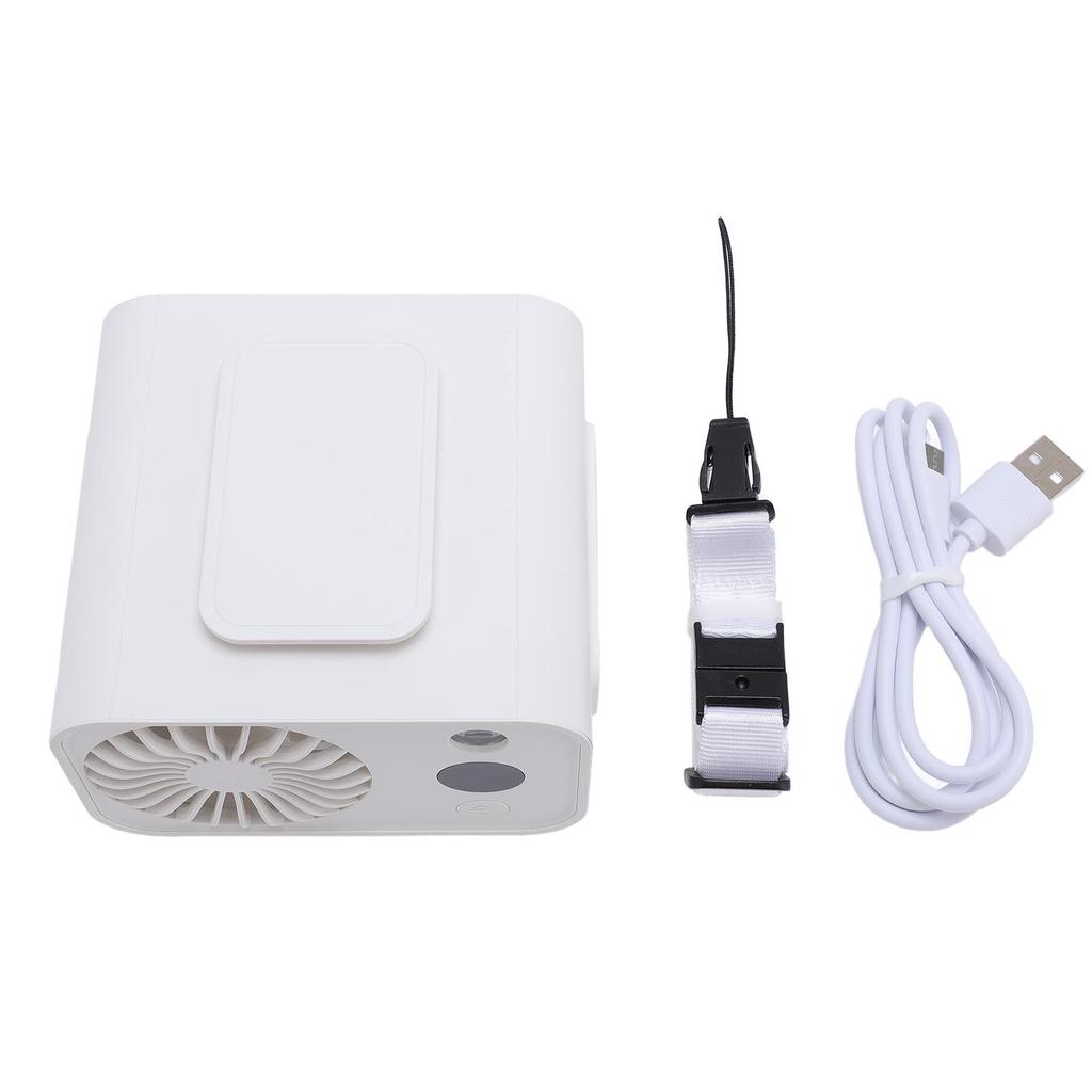 Portable Waist Fan Wearable Hanging Neck Clip On Belt Personal Fan with LED Light Digital DisplayUSB