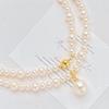 High Quality 650 Warm White Shijia Pearl Maillard Wind Necklace Collarbone Chain Neck Chain Sweater Chain Women'S Pendant