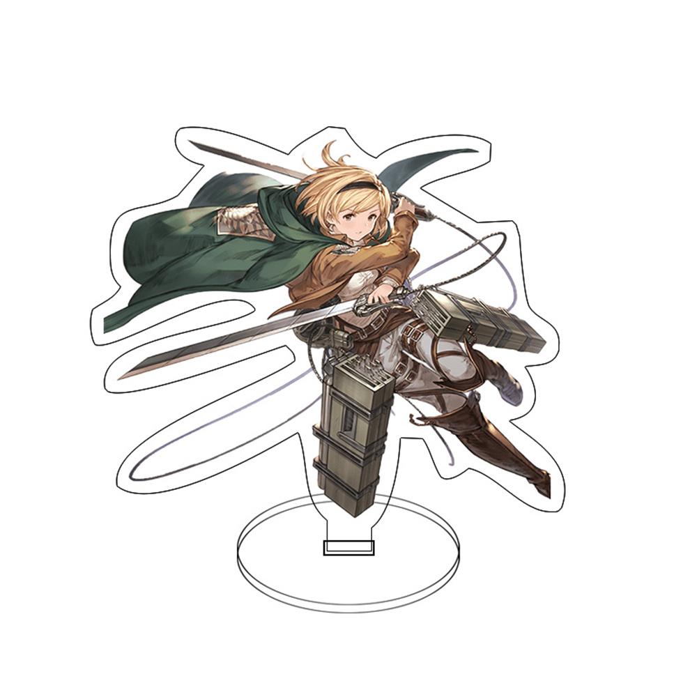 Charm Anime Fans Gifts HD Figure Attack on Titan Alan Yeager Hanji Zoe Acrylic Stand Model Desktop Decoration Series 15cm
