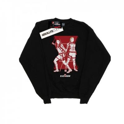 Womens/Ladies Black Widow Movie Sisters Silhouette Sweatshirt