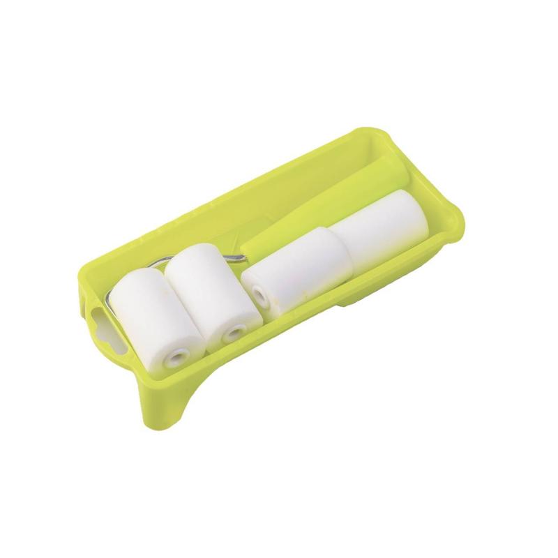 6Pcs High-Density Foam Paint Roller Paint Tray Liner 2 Inch Small Paint Roller Kit For Wall Painting Tools