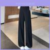 Casual Wide Leg Pants For Women With High Waist And Polyester Fabric For Spring Fashion