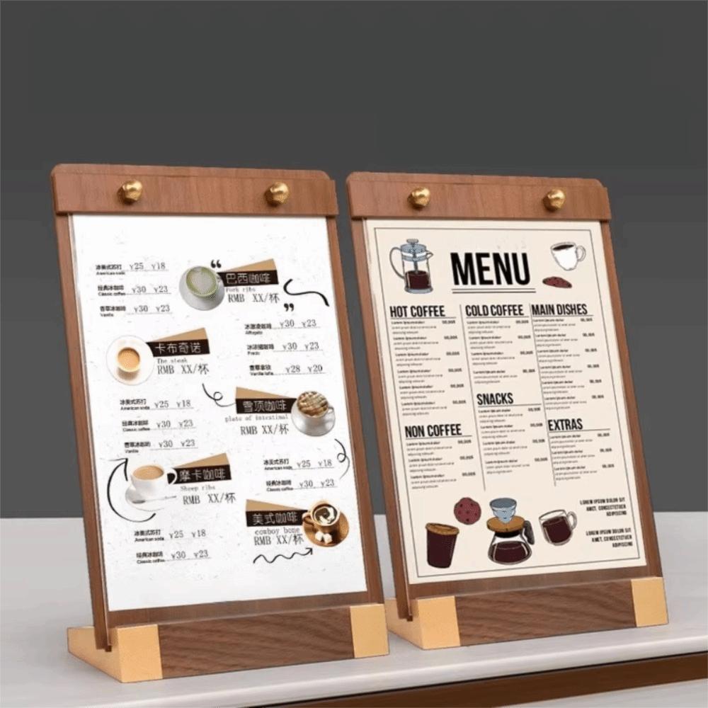 A4/A5 Table Sign Holder Horizontal/Vertical Menu Flyer Paper Stand  Wedding