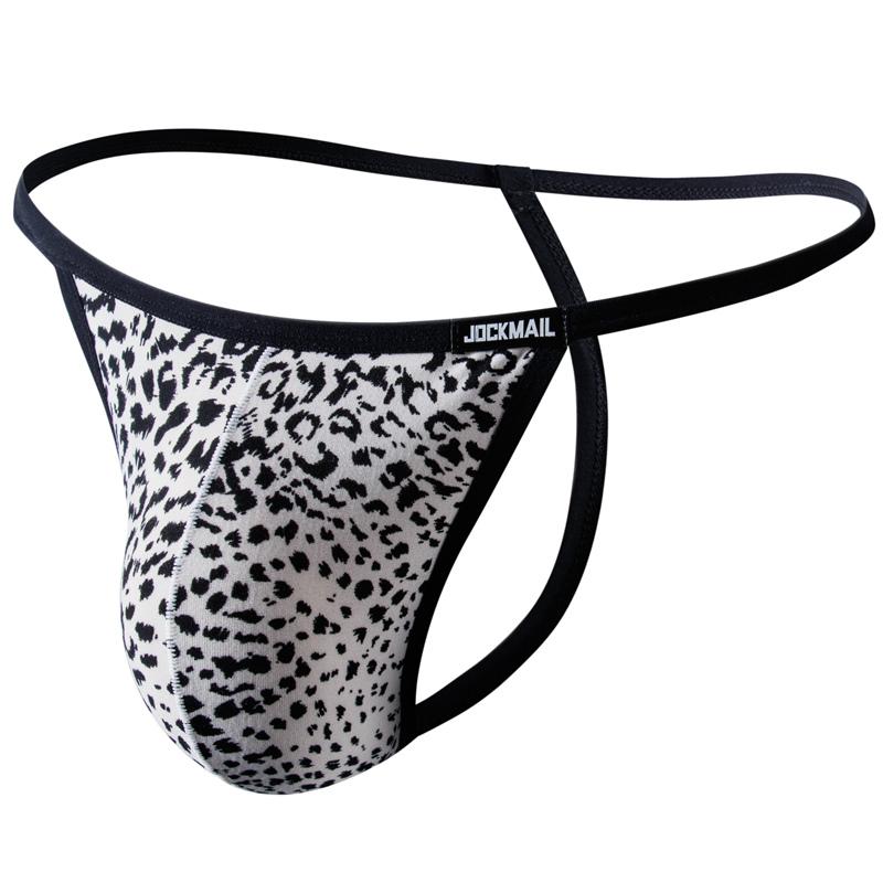 Thong JOCKMAIL One Size Specification Fashion Leopard Print Sexy Low Waisted Men's G-string Underwear Everyday Casual Sport T-back Club Underpants