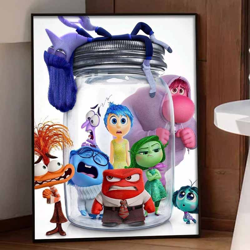 Disney Diamond Art Painting Kit Inside Out Diamond Mosaic Pictures, Wall Art Crafts, Home Decor
